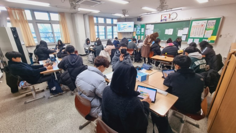 렌쥴리에듀테인먼트 인공지능 코딩 & 경기도 교육청 광명시 소하중학교 수업 
